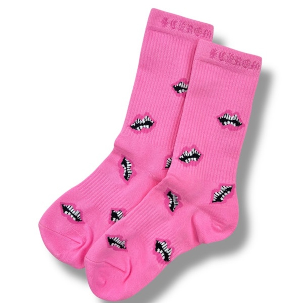 CHROME HEARTS X MATTY BOY PINK CHOMPER SOCKS